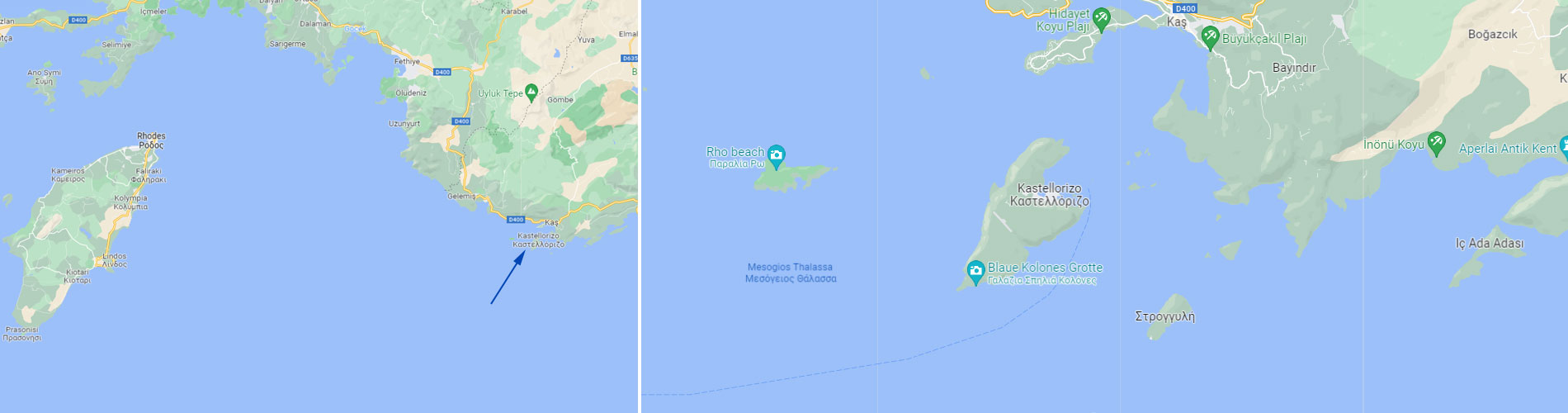 Location of Kastellorizo Island